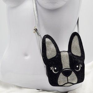 Justice Glitter Boston Terrier Mini Cross Body Bag